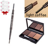 Portable eyebrow enhancer set [eyebrow powder Palette+waterproof eyebrow pencil ] makeup for eyes brow and paint brush