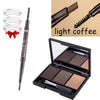 Portable eyebrow enhancer set [eyebrow powder Palette+waterproof eyebrow pencil ] makeup for eyes brow and paint brush