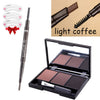 Portable eyebrow enhancer set [eyebrow powder Palette+waterproof eyebrow pencil ] makeup for eyes brow and paint brush
