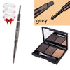 Portable eyebrow enhancer set [eyebrow powder Palette+waterproof eyebrow pencil ] makeup for eyes brow and paint brush