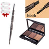 Portable eyebrow enhancer set [eyebrow powder Palette+waterproof eyebrow pencil ] makeup for eyes brow and paint brush