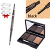 Portable eyebrow enhancer set [eyebrow powder Palette+waterproof eyebrow pencil ] makeup for eyes brow and paint brush