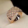 Italina CZ  Jewelry wedding Rings for women Rose  Austria Crystals rings female anel bijoux gift top quality