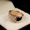 Italina CZ  Jewelry wedding Rings for women Rose  Austria Crystals rings female anel bijoux gift top quality