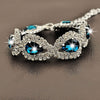 Luxury Wedding Woman Jewelry 100% 925 Sterling Silver Shiny Water Drop SWA Element Austrian Crystal Fashion Bracelets 9 Colors