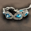 Luxury Wedding Woman Jewelry 100% 925 Sterling Silver Shiny Water Drop SWA Element Austrian Crystal Fashion Bracelets 9 Colors