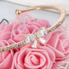 MINHIN New Arrival Romantic Butterfly Design Cuff Bracelet High Quality Golden Plated Wedding Bracelet Girl's Banquet Accessory