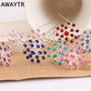 AWAYTR 5Pcs Romantic Bridal Rhinestone Flower Hair Clip Hair Jewelry For Women Wedding Bridesmaid Hairpins Hair Accessories