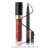 HUAMIANLI Matte Cosmetics Sets 12 Color Matte Liquid Lipstick Lip Gloss Waterproof Easy Wear Natural Black Eye Liner Pen Makeup