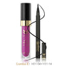 HUAMIANLI Matte Cosmetics Sets 12 Color Matte Liquid Lipstick Lip Gloss Waterproof Easy Wear Natural Black Eye Liner Pen Makeup