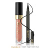 HUAMIANLI Matte Cosmetics Sets 12 Color Matte Liquid Lipstick Lip Gloss Waterproof Easy Wear Natural Black Eye Liner Pen Makeup