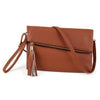 JIARUO 2017 Ladies Tassel Design Women PU Leather Crossbody Messenger bag Small Sling Shoulder Bags Fold Closure Handbag Purses