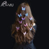 AOMU 2017 New Hair Pins Fashion 1pc 3D Yarn Butterfly Crystal Hair Clips for Women Bridal Wedding Party Hair Accessories pinza