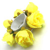 Fashion Women Rose Flower Elastic Hair Band Solid Color Ponytail Hair Circle Wedding Headwer For Women
