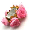 Fashion Women Rose Flower Elastic Hair Band Solid Color Ponytail Hair Circle Wedding Headwer For Women