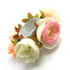 Fashion Women Rose Flower Elastic Hair Band Solid Color Ponytail Hair Circle Wedding Headwer For Women