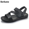Men Sandals Leather 2017 Gladiator Slippers Beach Summer Straps Casual Shoes Outdoor Zapatos Slides Flip Flops Fashion Sandalias