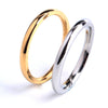 free shipping 2mm gold silver Smooth wedding rings for women 316L Stainless Steel wholesale