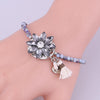 Sehuoran Bracelets & Bangles For Woman Zinc Alloy Part Crystal Beads Crystal Stone Tassel Bohemian Adjustment Crystal Bracelets