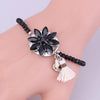 Sehuoran Bracelets & Bangles For Woman Zinc Alloy Part Crystal Beads Crystal Stone Tassel Bohemian Adjustment Crystal Bracelets