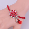 Sehuoran Bracelets & Bangles For Woman Zinc Alloy Part Crystal Beads Crystal Stone Tassel Bohemian Adjustment Crystal Bracelets