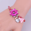Sehuoran Bracelets & Bangles For Woman Zinc Alloy Part Crystal Beads Crystal Stone Tassel Bohemian Adjustment Crystal Bracelets