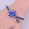 Sehuoran Bracelets & Bangles For Woman Zinc Alloy Part Crystal Beads Crystal Stone Tassel Bohemian Adjustment Crystal Bracelets