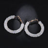 RscvonM Brand New Design Fashion Charm Austrian crystal hoop earrings Geometric Round Shiny rhinestone big earring jewelry women