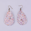 Rainbery Teardrop PU Leather Earrings Sequins Looking Various Looking Various MultiColors Bohemia Water Drop Earring JE0656