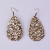 Rainbery Teardrop PU Leather Earrings Sequins Looking Various Looking Various MultiColors Bohemia Water Drop Earring JE0656