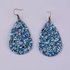 Rainbery Teardrop PU Leather Earrings Sequins Looking Various Looking Various MultiColors Bohemia Water Drop Earring JE0656