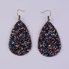 Rainbery Teardrop PU Leather Earrings Sequins Looking Various Looking Various MultiColors Bohemia Water Drop Earring JE0656