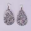 Rainbery Teardrop PU Leather Earrings Sequins Looking Various Looking Various MultiColors Bohemia Water Drop Earring JE0656
