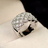 KUNIU 2017  Romantic Jewelry wedding Rings for women Rose Austria Crystals rings female anel bijoux gift top quality
