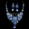 JAVRICK Bridal Wedding Party Jewelry Sets Crystal Rhinestone Pendant Necklace & Earrings