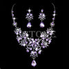 JAVRICK Bridal Wedding Party Jewelry Sets Crystal Rhinestone Pendant Necklace & Earrings