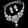 JAVRICK Bridal Wedding Party Jewelry Sets Crystal Rhinestone Pendant Necklace & Earrings