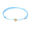 VEKNO Minimal Gold Lovely Heart Bracelet Handmade Jewelry Multicolor Rope Adjustable String Lucky Bracelet For Women Children