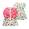 Brand 2018 summer baby girl set ,0-24M 100% cotton baby girls clothes summer flower girl dress , 2 pc/set baby dresses for girls