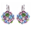 Good Women's Colorful Zircon Silver Tone Eardrop Leverback Earrings Wedding Party Jewelry  4ZL1
