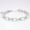 Wholesale & Retail Fashion 7.5 Inches Fine White Fire Opal Bracelet 925 Sterling Sliver Jewelry For Women BAL152502