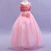 2018 Spring Summer Baby Infant Girls Dress Long Flower New Girl Dresses Sequin Princess Dress Weddings Party Dress H5F0