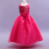 2018 Spring Summer Baby Infant Girls Dress Long Flower New Girl Dresses Sequin Princess Dress Weddings Party Dress H5F0