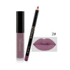2018 Matte Lipstick Long Lasting Waterproof Liquid Lip Gloss and Lip Liner Makeup Set