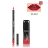 Pudaier 2Pcs/set Lip Makeup Set Matte Velvet Liquid lipstick Cosmetic Moisture Lip Gloss Long Lasting Lip Liner pencil Kit RS2