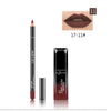 Pudaier 2Pcs/set Lip Makeup Set Matte Velvet Liquid lipstick Cosmetic Moisture Lip Gloss Long Lasting Lip Liner pencil Kit RS2
