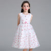 B&N Floral Print Princess Dress Formal Girl Dress For Party And Wedding Sweet girls clothing Bridesmaid Children Dresses
