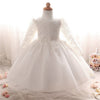 Toddler Girl Infant Lace Christening Gown Princess Girl Baby Party Frock Wedding Bridesmaid Baptism First Birthday Dress Vestido