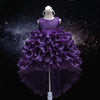 Flower Girl Dovetail Dress For Wedding Baby 2-14years Birthday Outfits Children's Girls First Communion Dresses Kids Party Wear