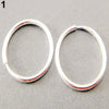1 Pair Simple Shiny Smooth Small Wave Big Wave Hoop Snap Closure Circle Earrings